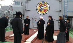 Фрегат «Гетьман Сагайдачний відвідав в Одесі Глава УГКЦ.(ФОТО)